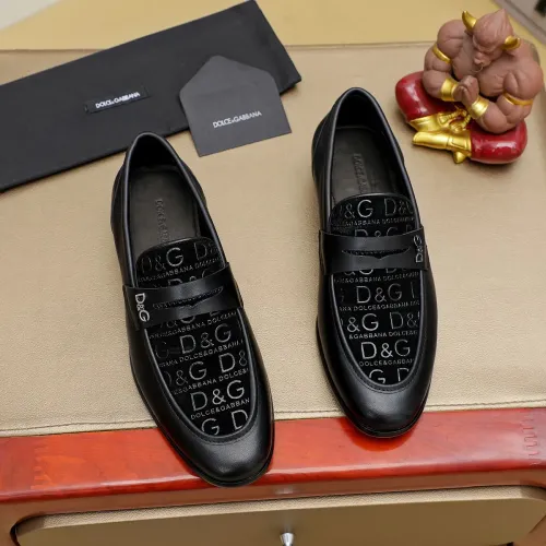 Replica Dolce & Gabbana D&G Leather Shoes For Men #1471373 $88.00 USD for Wholesale