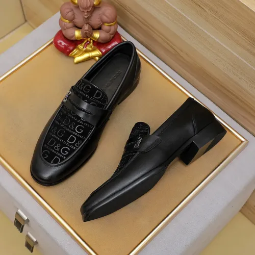 Replica Dolce & Gabbana D&G Leather Shoes For Men #1471373 $88.00 USD for Wholesale