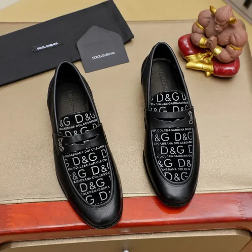 Replica Dolce & Gabbana D&G Leather Shoes For Men #1471375 $88.00 USD for Wholesale