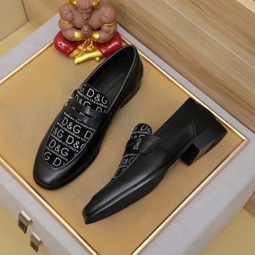 Replica Dolce & Gabbana D&G Leather Shoes For Men #1471375 $88.00 USD for Wholesale