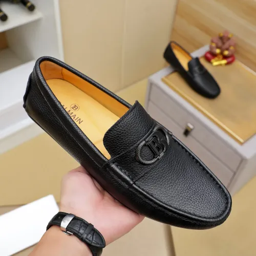 Replica Balmain Leather Shoes For Men #1471377 $76.00 USD for Wholesale