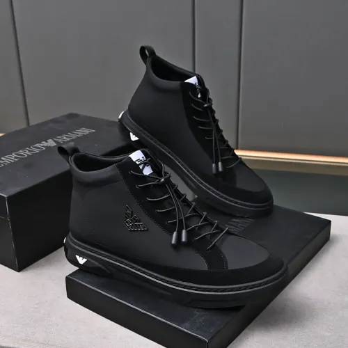 Replica Armani High Tops Shoes For Men #1471942 $85.00 USD for Wholesale