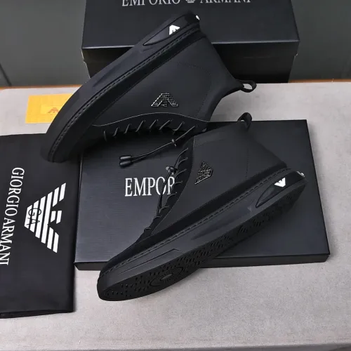 Replica Armani High Tops Shoes For Men #1471942 $85.00 USD for Wholesale