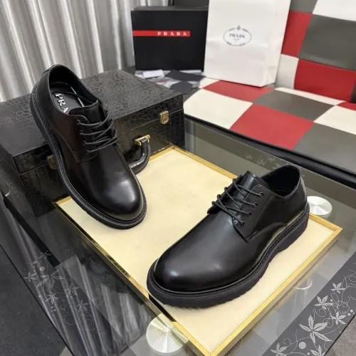 Replica Prada Leather Shoes For Men #1471971 $112.00 USD for Wholesale