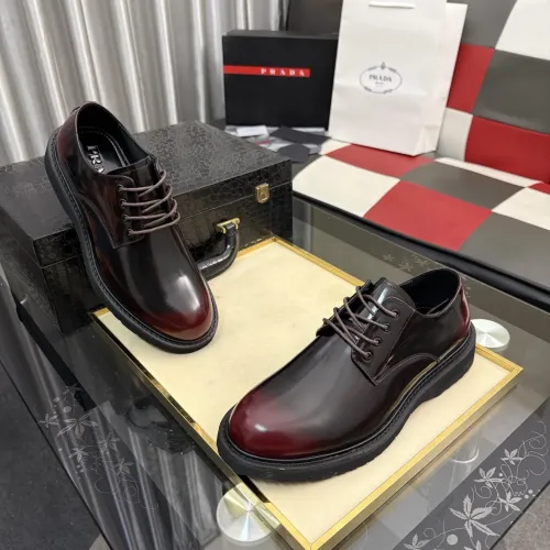 Replica Prada Leather Shoes For Men #1471972 $112.00 USD for Wholesale
