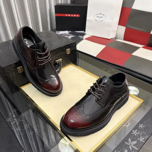 Replica Prada Leather Shoes For Men #1471974 $112.00 USD for Wholesale
