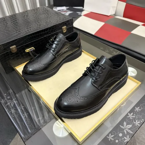 Replica Prada Leather Shoes For Men #1471976 $112.00 USD for Wholesale