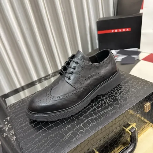 Replica Prada Leather Shoes For Men #1471978 $112.00 USD for Wholesale