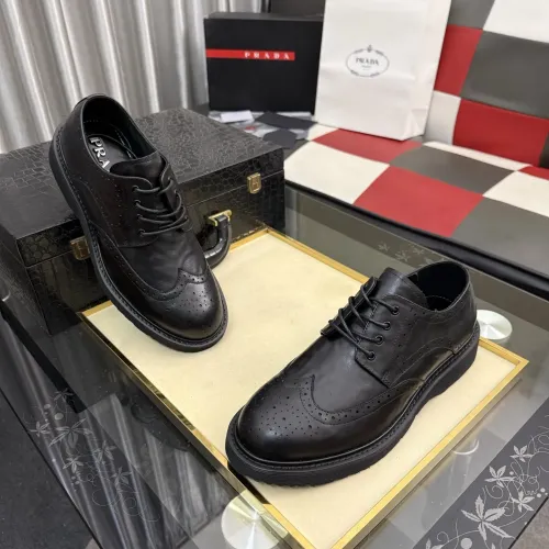 Replica Prada Leather Shoes For Men #1471978 $112.00 USD for Wholesale