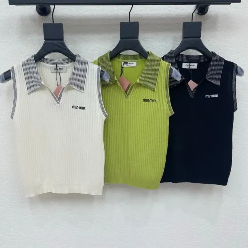 Replica MIU MIU T-Shirts Sleeveless For Women #1472148 $68.00 USD for Wholesale