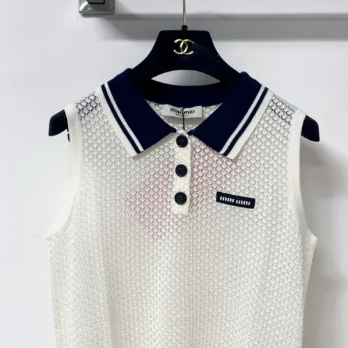 Replica MIU MIU T-Shirts Sleeveless For Women #1472149 $80.00 USD for Wholesale