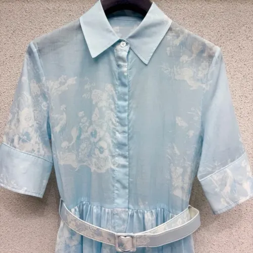 Replica Christian Dior Dresses Short Sleeved For Women #1472303 $150.00 USD for Wholesale