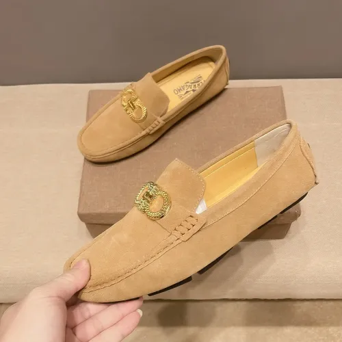 Replica Salvatore Ferragamo Leather Shoes For Men #1472324 $76.00 USD for Wholesale
