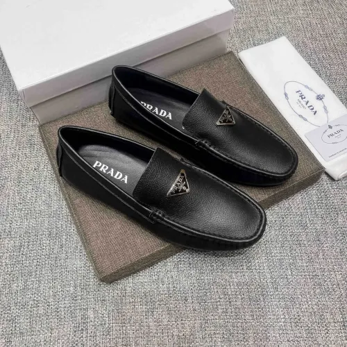Replica Prada Leather Shoes For Men #1472329 $80.00 USD for Wholesale