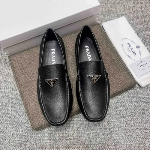 Replica Prada Leather Shoes For Men #1472329 $80.00 USD for Wholesale