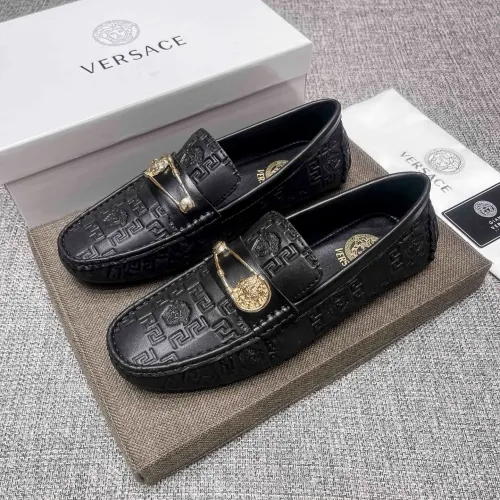 Cheap Versace Leather Shoes For Men #1472332, $$85.00 USD On Versace Leather Shoes