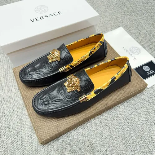 Cheap Versace Leather Shoes For Men #1472333, $$80.00 USD On Versace Leather Shoes