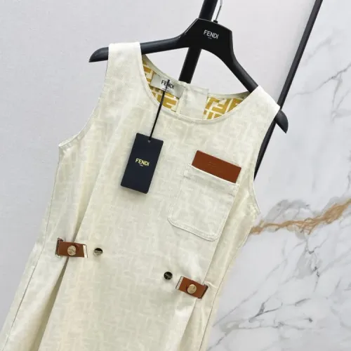 Replica Fendi Dresses Sleeveless For Women #1472432 $72.00 USD for Wholesale