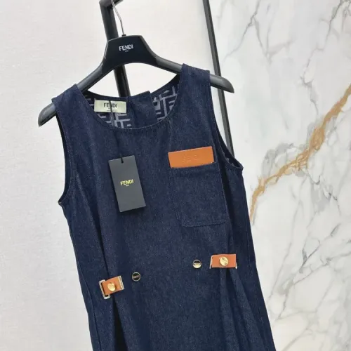 Replica Fendi Dresses Sleeveless For Women #1472433 $72.00 USD for Wholesale