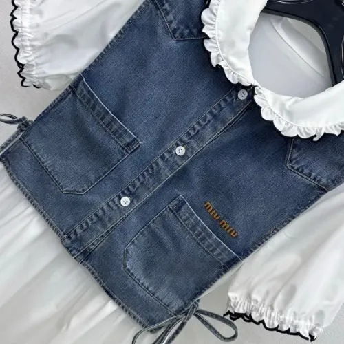 Replica MIU MIU Dresses Short Sleeved For Women #1472458 $160.00 USD for Wholesale