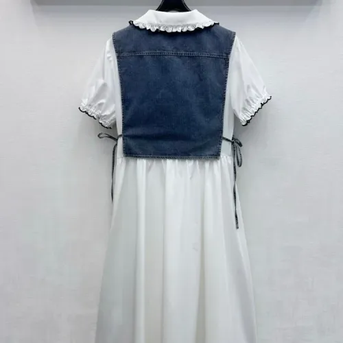 Replica MIU MIU Dresses Short Sleeved For Women #1472458 $160.00 USD for Wholesale