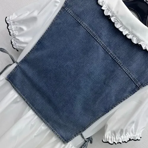 Replica MIU MIU Dresses Short Sleeved For Women #1472458 $160.00 USD for Wholesale
