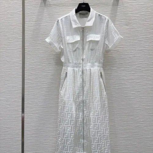 Cheap Fendi Dresses Short Sleeved For Women #1472468, $$80.00 USD On Fendi Dresses