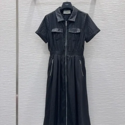 Cheap Fendi Dresses Short Sleeved For Women #1472469, $$80.00 USD On Fendi Dresses