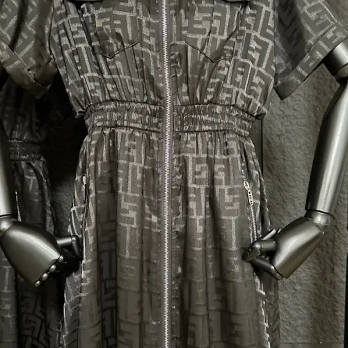 Replica Fendi Dresses Short Sleeved For Women #1472511 $85.00 USD for Wholesale