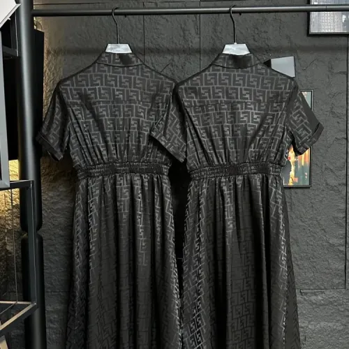 Replica Fendi Dresses Short Sleeved For Women #1472511 $85.00 USD for Wholesale