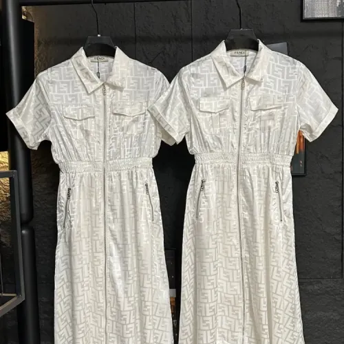 Cheap Fendi Dresses Short Sleeved For Women #1472512, $$85.00 USD On Fendi Dresses