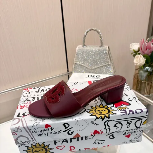 Replica Dolce & Gabbana D&G Slippers For Women #1472625 $92.00 USD for Wholesale
