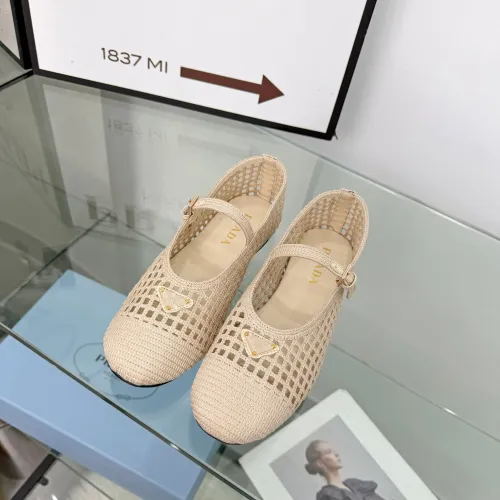 Replica Prada Flat Shoes For Women #1472638 $85.00 USD for Wholesale