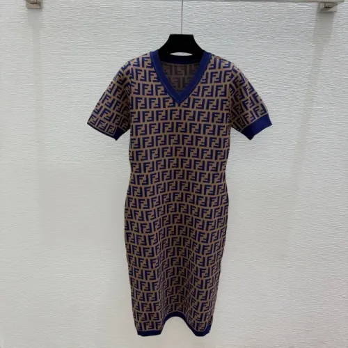 Cheap Fendi Dresses Short Sleeved For Women #1472810, $$88.00 USD On Fendi Dresses