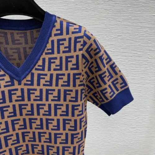 Replica Fendi Dresses Short Sleeved For Women #1472810 $88.00 USD for Wholesale