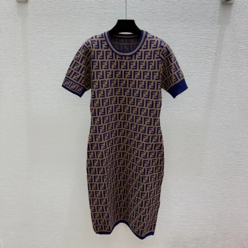 Cheap Fendi Dresses Short Sleeved For Women #1472811, $$88.00 USD On Fendi Dresses