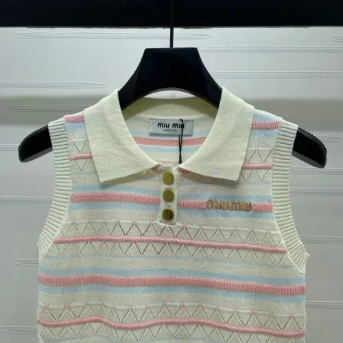 Replica MIU MIU T-Shirts Sleeveless For Women #1472892 $88.00 USD for Wholesale