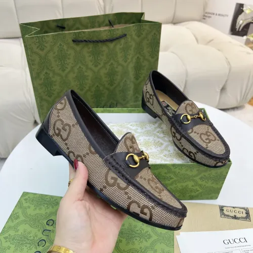 Replica Gucci Oxfords Shoes For Women #1472944 $92.00 USD for Wholesale