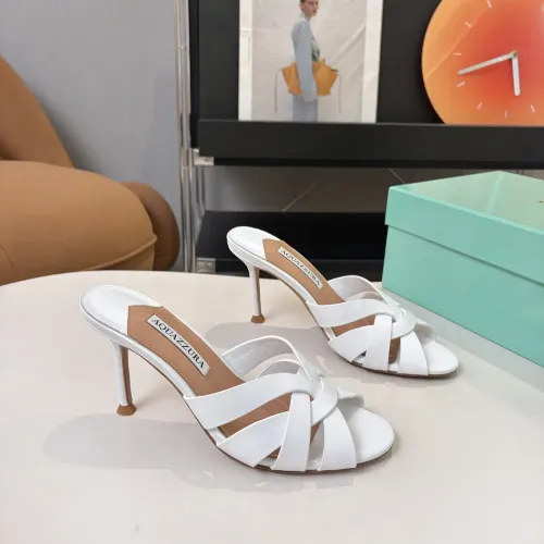 Replica AQUAZZURA Slippers For Women #1473025 $88.00 USD for Wholesale