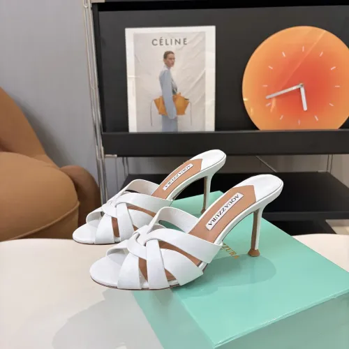 Replica AQUAZZURA Slippers For Women #1473025 $88.00 USD for Wholesale