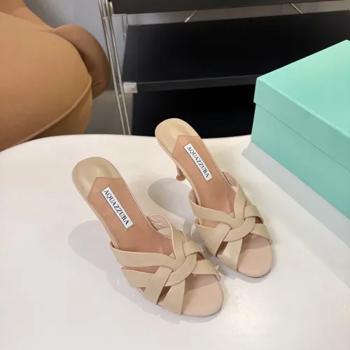 Replica AQUAZZURA Slippers For Women #1473027 $88.00 USD for Wholesale