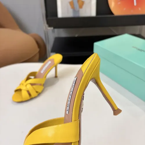 Replica AQUAZZURA Slippers For Women #1473028 $88.00 USD for Wholesale