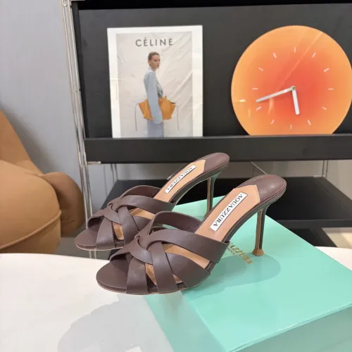 Replica AQUAZZURA Slippers For Women #1473031 $88.00 USD for Wholesale