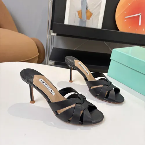 Replica AQUAZZURA Slippers For Women #1473032 $88.00 USD for Wholesale