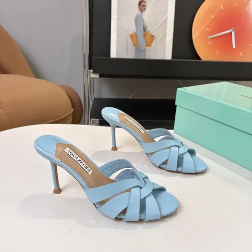 Replica AQUAZZURA Slippers For Women #1473033 $88.00 USD for Wholesale