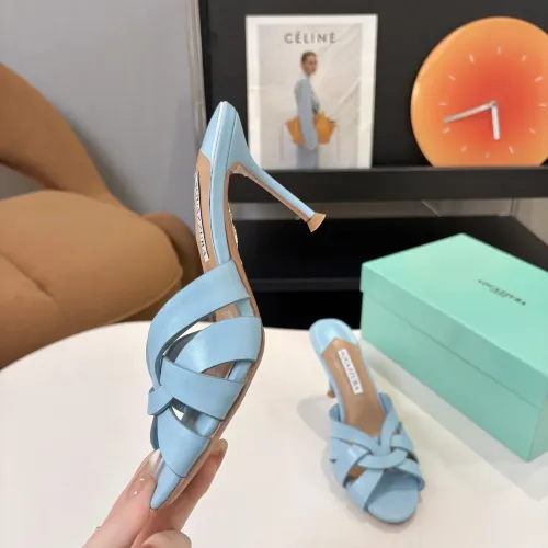 Replica AQUAZZURA Slippers For Women #1473033 $88.00 USD for Wholesale