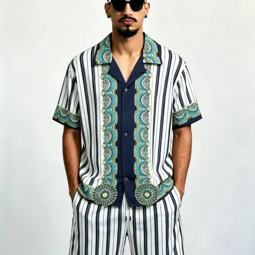 Replica Versace Tracksuits Short Sleeved For Men #1473530 $76.00 USD for Wholesale