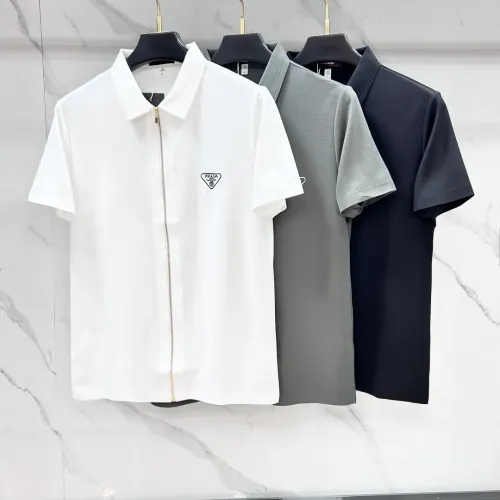Replica Prada Shirts Short Sleeved For Men #1476008 $76.00 USD for Wholesale