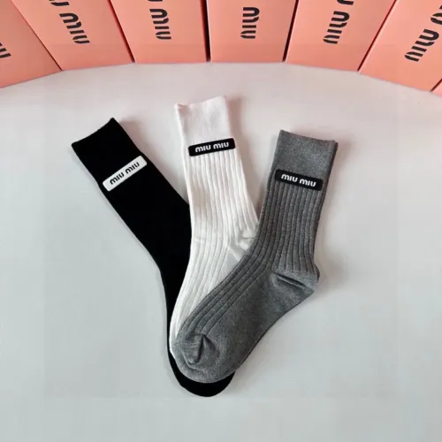 Replica MIU MIU Socks #1476534 $32.00 USD for Wholesale