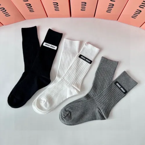 Replica MIU MIU Socks #1476534 $32.00 USD for Wholesale